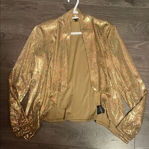 G By Guess Gold sequinned blazer size small Like New